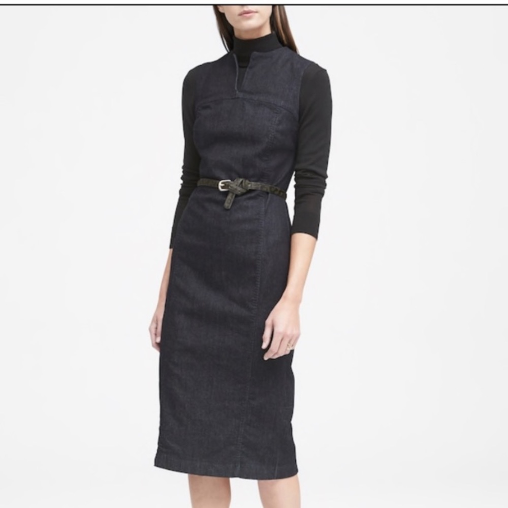Banana Republic Black Denim Dress